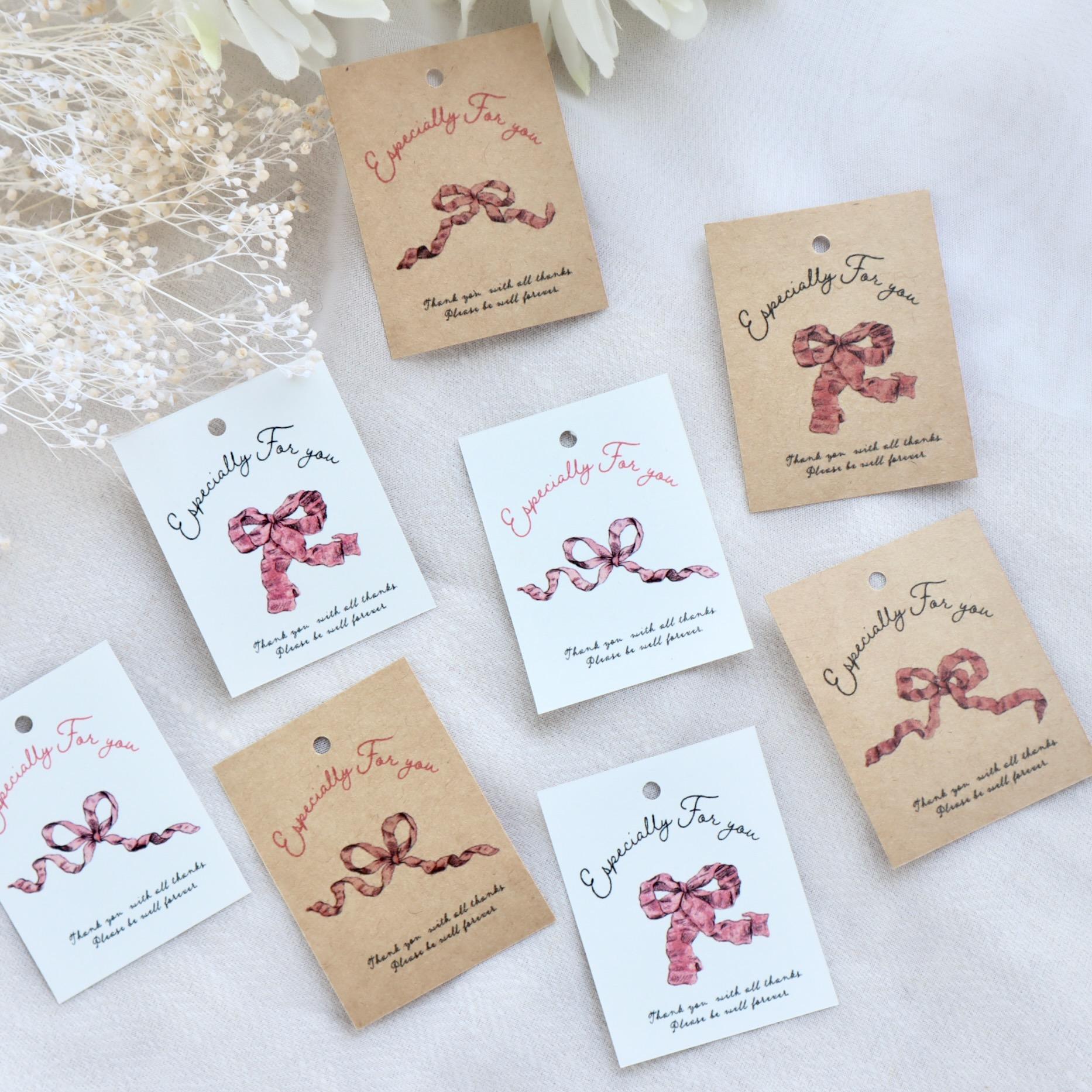 アンティークリボンのサンキュータグ　＊ギフトラッピング