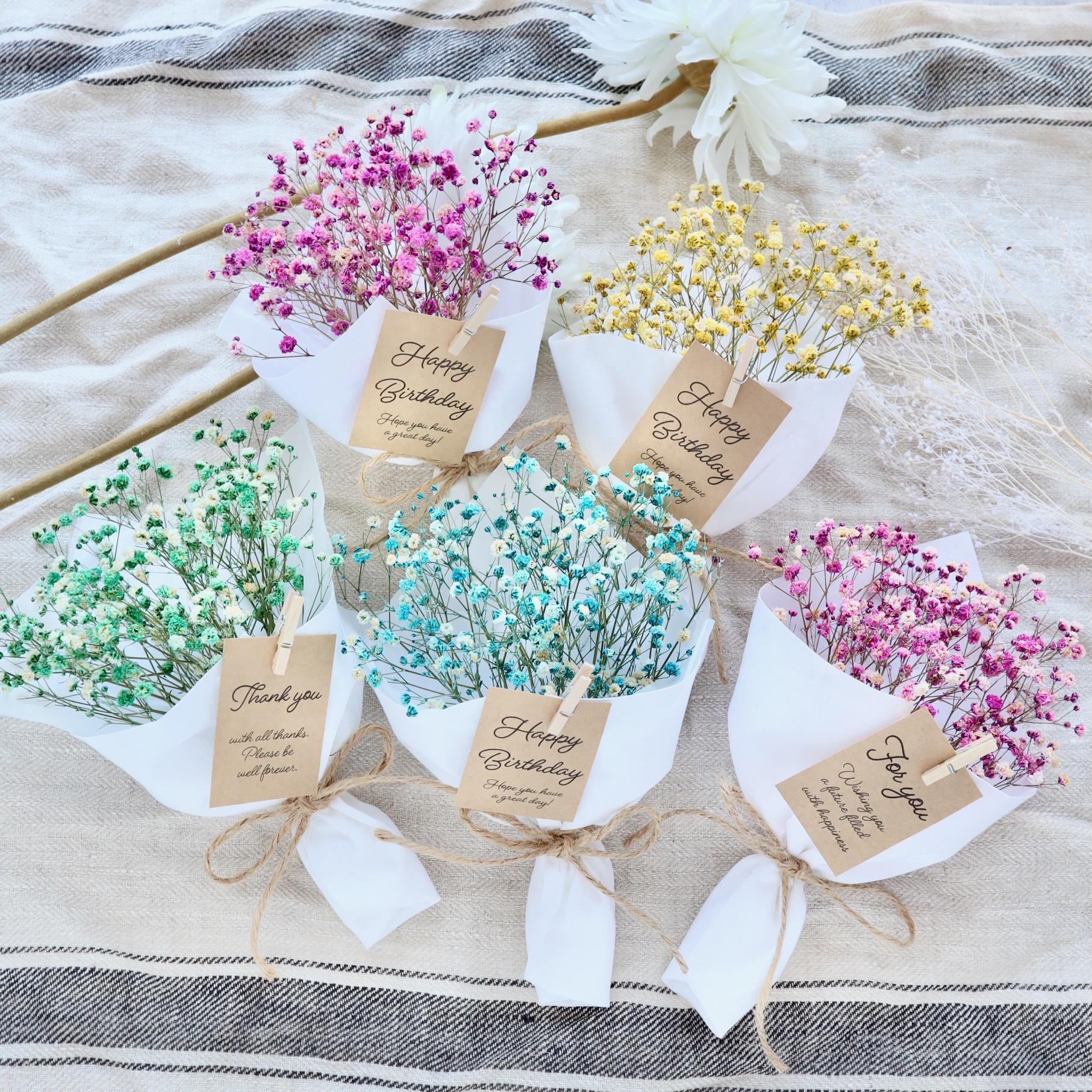 ギフト用 ドライフラワーブーケ かすみ草 20cm｜誕生日・送別・記念日に